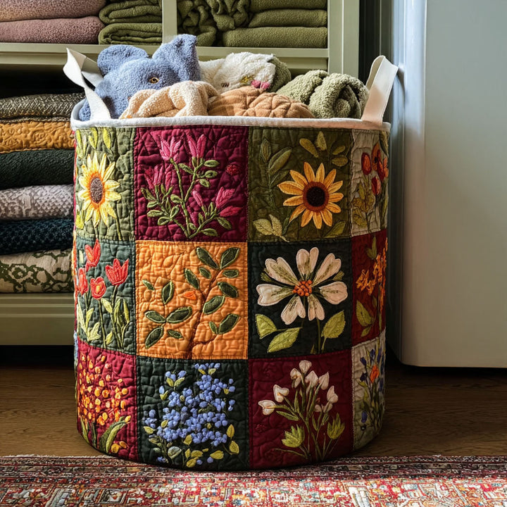 Bloom Shine | Quilted Laundry Basket