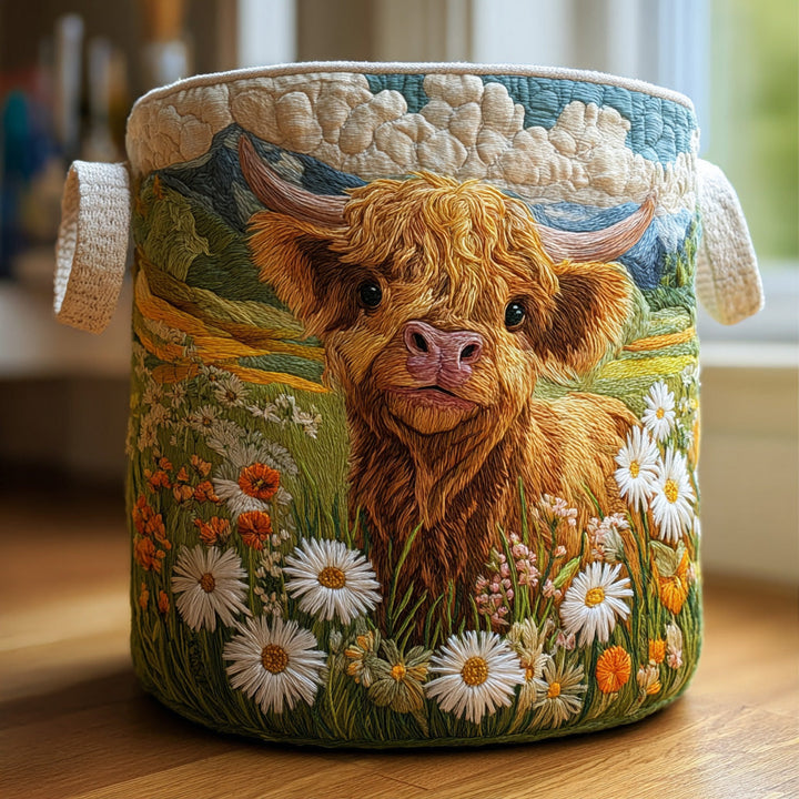 Blooming Highlands | Quilted Laundry Basket