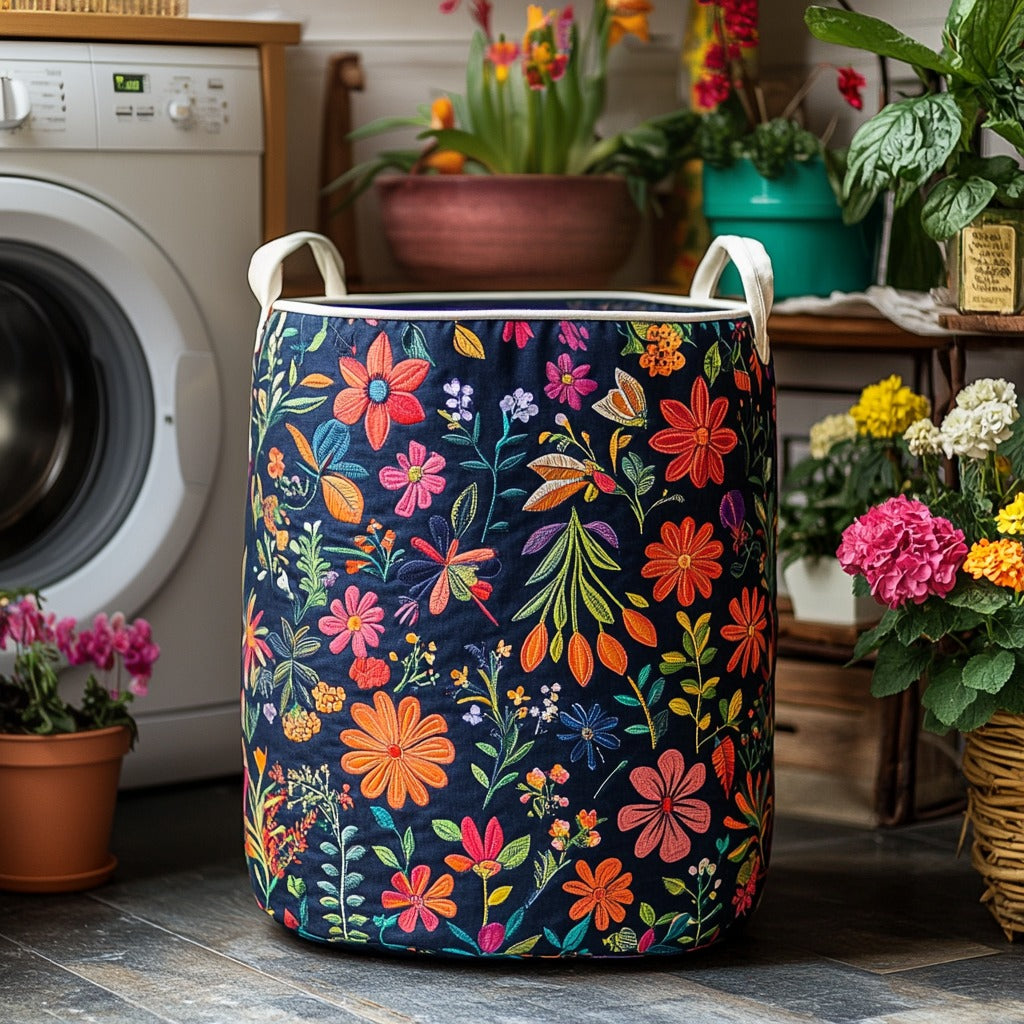 Bohemian Patchwork | Quilted Laundry Basket
