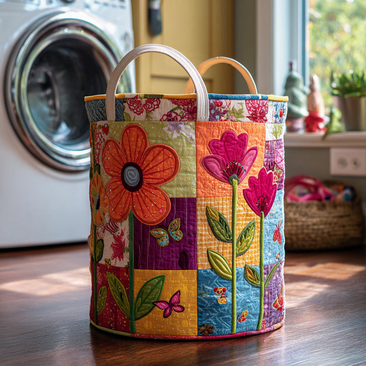 Bohemian Style | Quilted Laundry Basket
