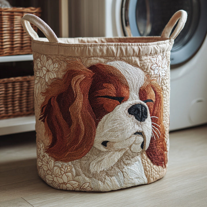 Cavalier King Charles | Quilted Laundry Basket
