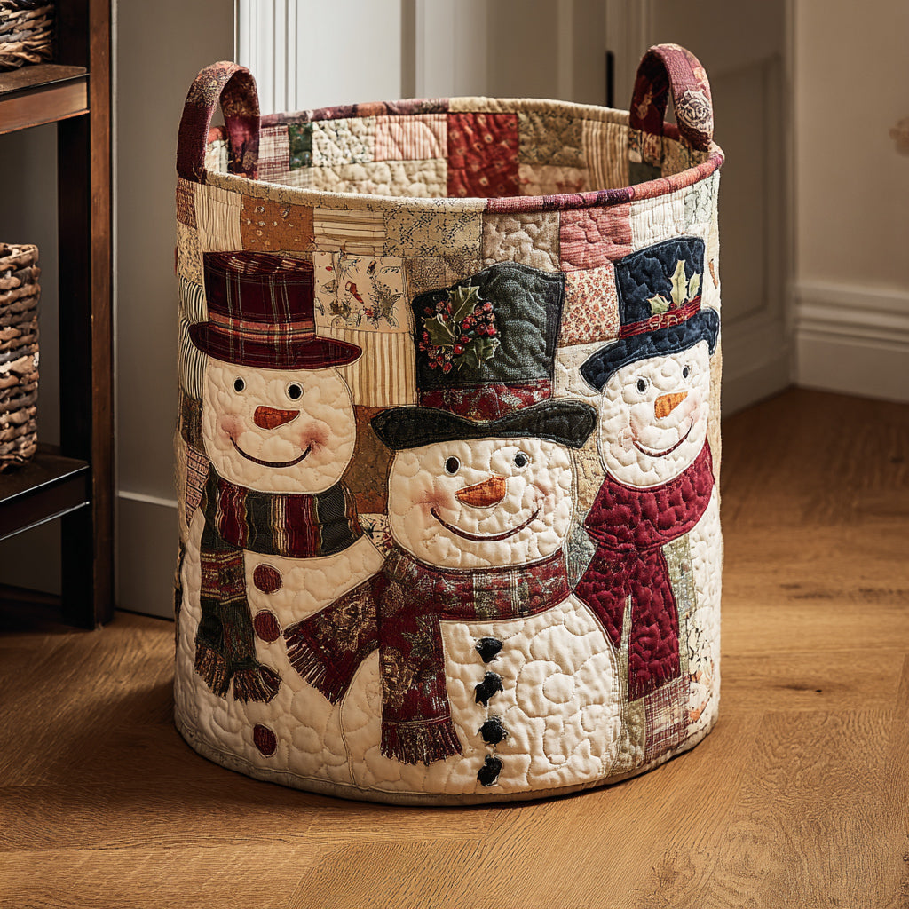 Cheerful Spirit | Quilted Laundry Basket