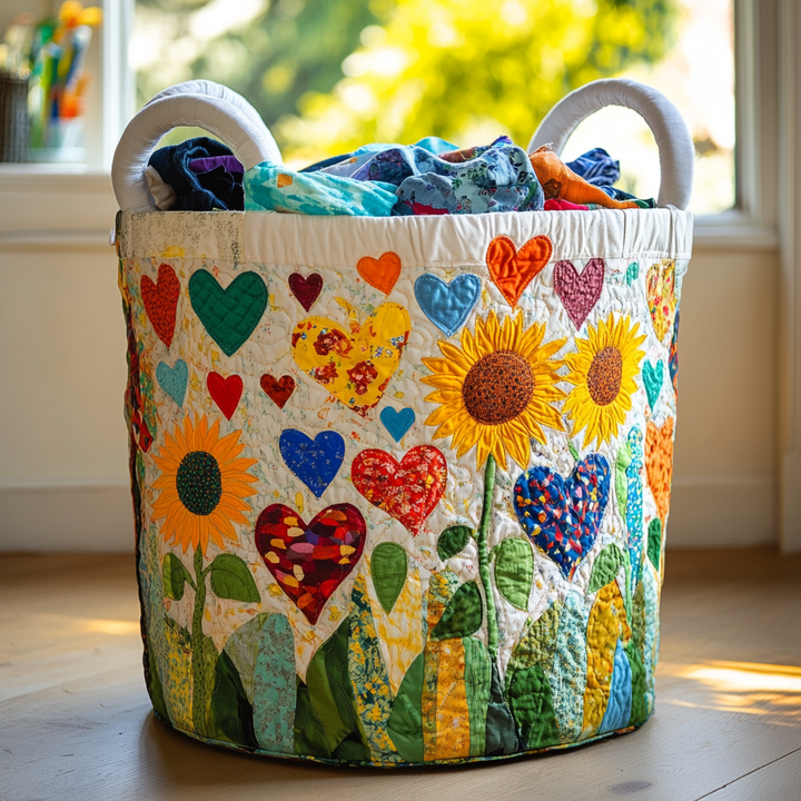 Country Charm | Quilted Laundry Basket