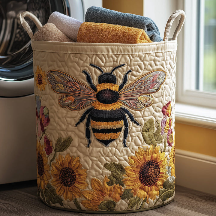 Cozy Bee | Quilted Laundry Basket