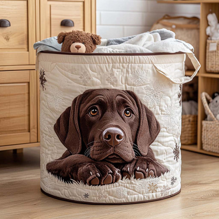 Cuddle Puppy | Quilted Laundry Basket