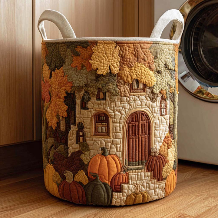 Dancing Autumn Leaves | Quilted Laundry Basket