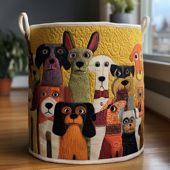 Fantasy Dogs | Quilted Laundry Basket