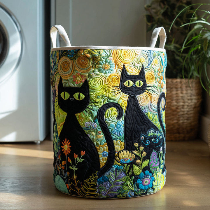 Feline Fiesta | Quilted Laundry Basket