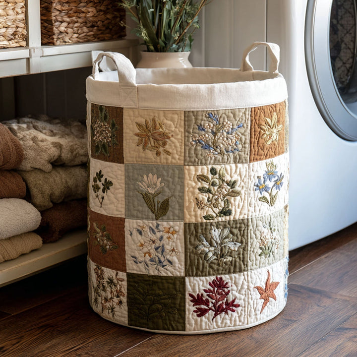 Floral Altar | Quilted Laundry Basket