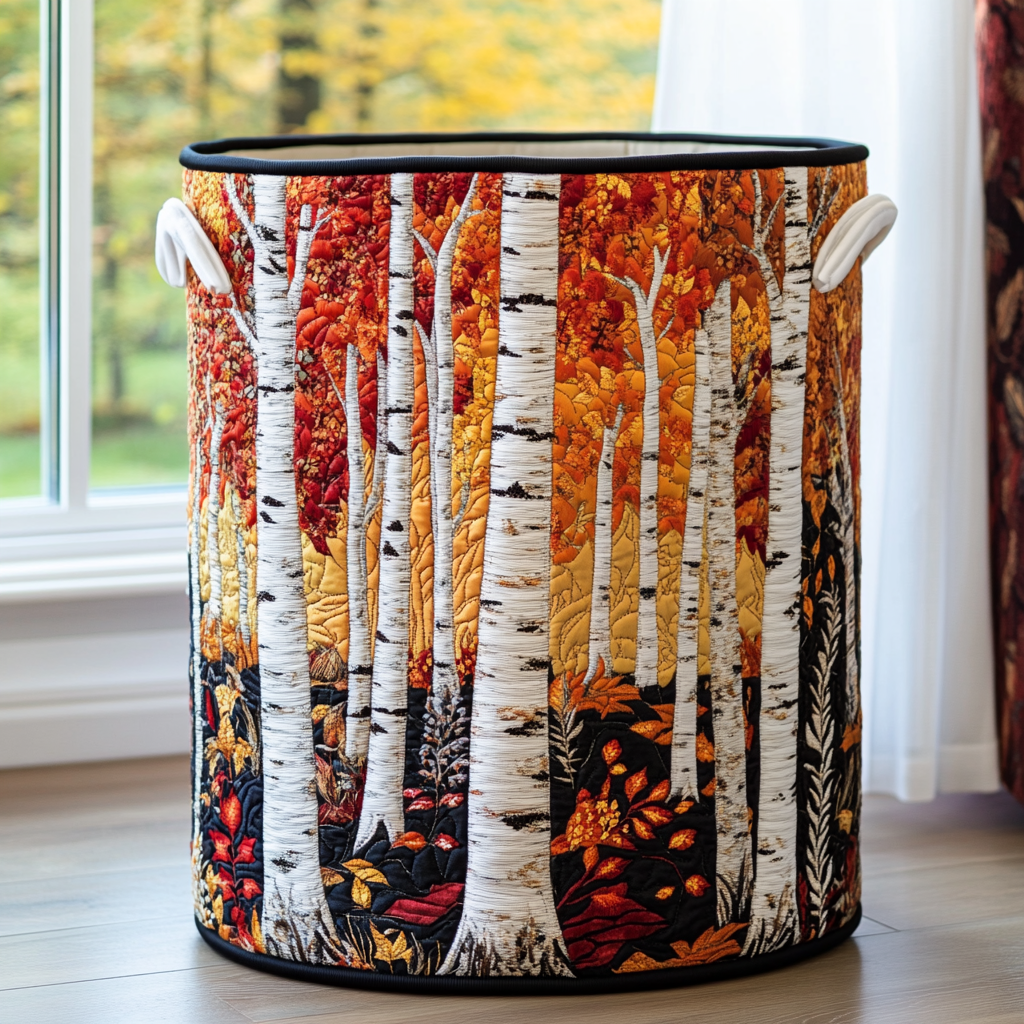 Forest | Quilted Laundry Basket
