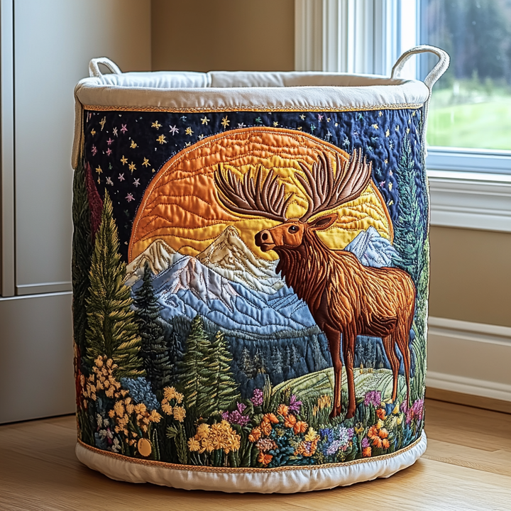 Forest | Quilted Laundry Basket