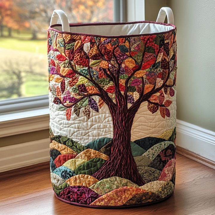 Forest Spirit II | Quilted Laundry Basket