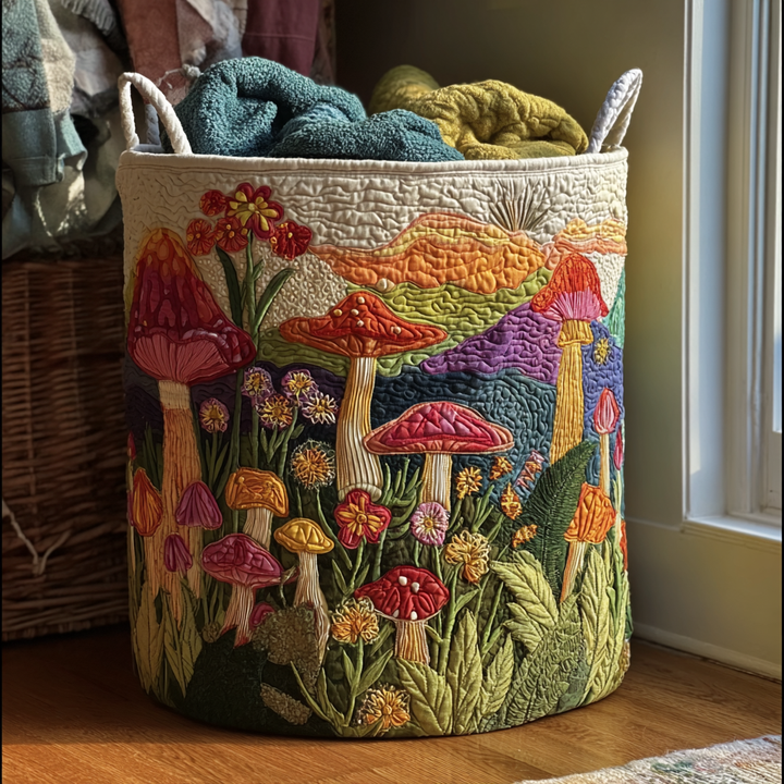 Garden at Dawn | Quilted Laundry Basket