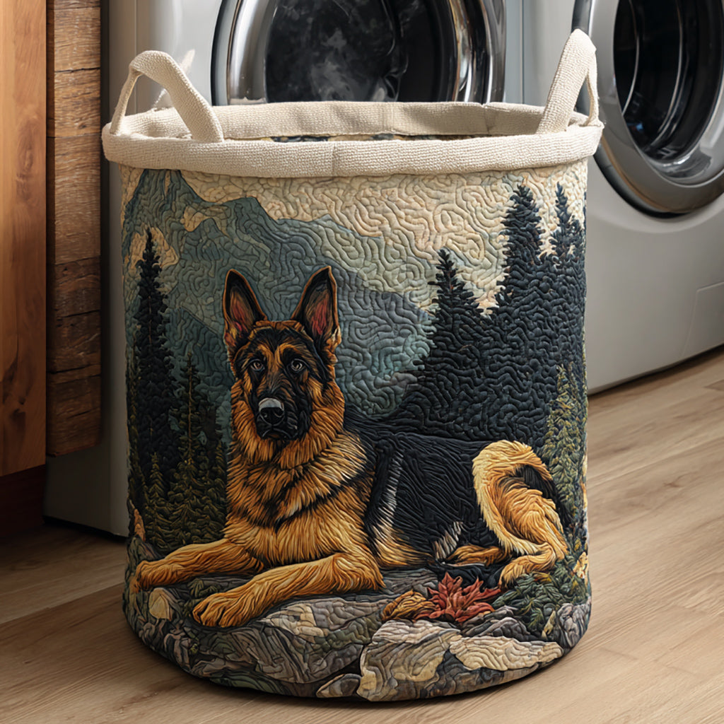 German Shepherd | Quilted Laundry Basket