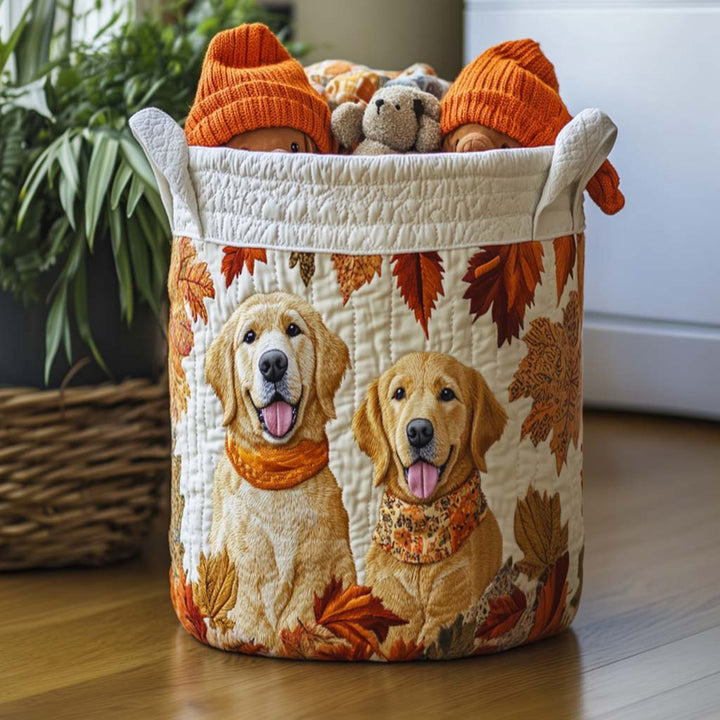 Golden Days | Quilted Laundry Basket