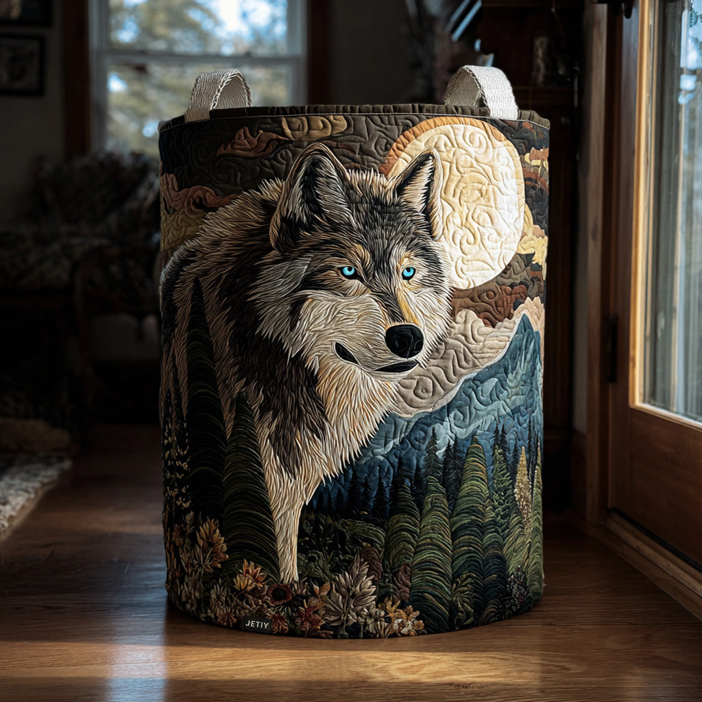Howling at the Moon | Quilted Laundry Basket