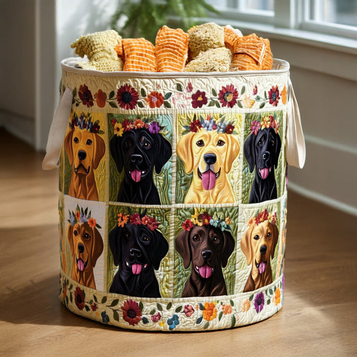 Labrador | Quilted Laundry Basket