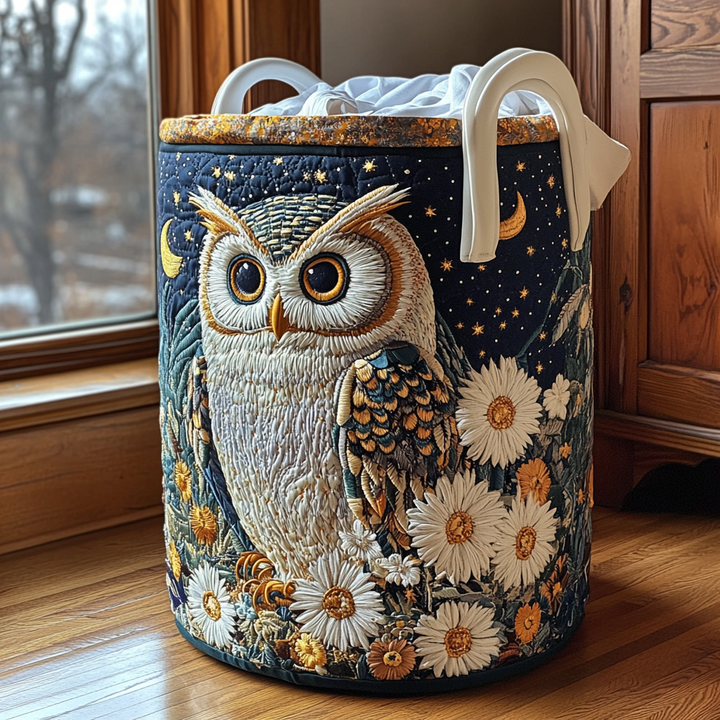 Owls | Quilted Laundry Basket