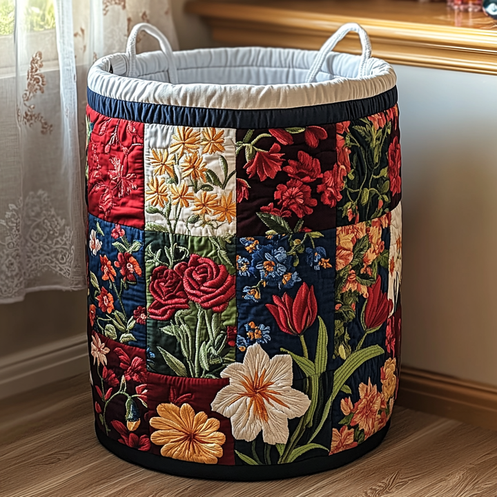 Petals | Quilted Laundry Basket