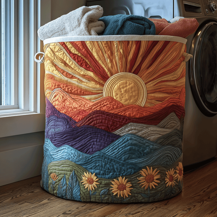 Prairie at Dawn | Quilted Laundry Basket