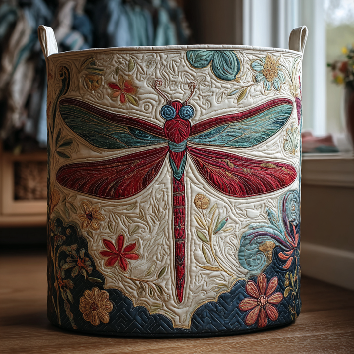 Pure Dragonfly | Quilted Laundry Basket
