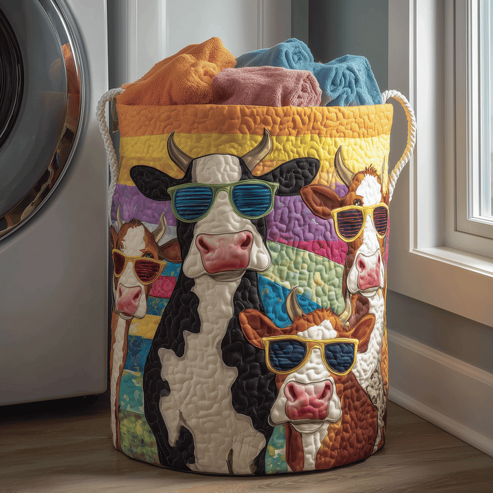 Relaxed Mind | Quilted Laundry Basket