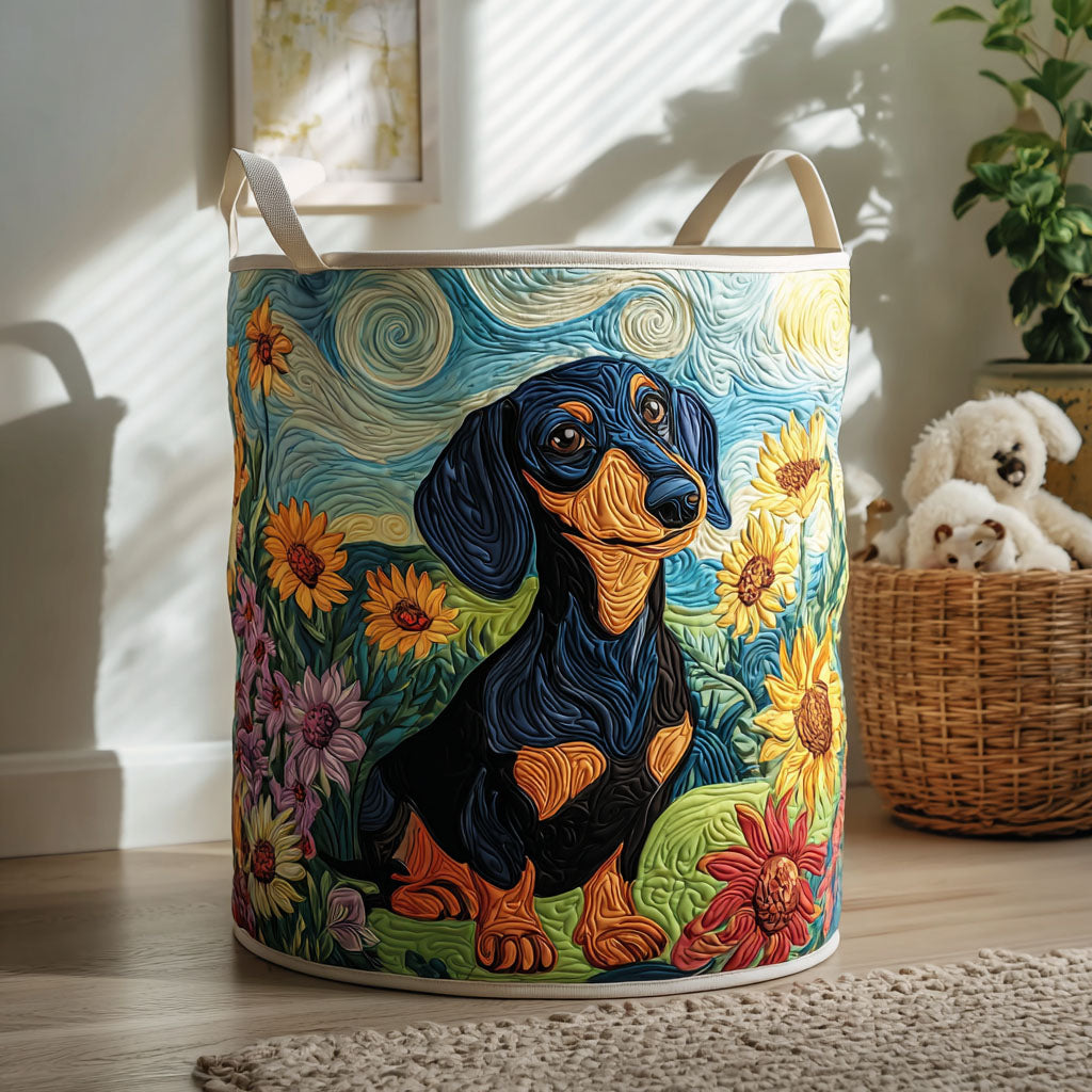 Small Paws, Big Heart | Quilted Laundry Basket