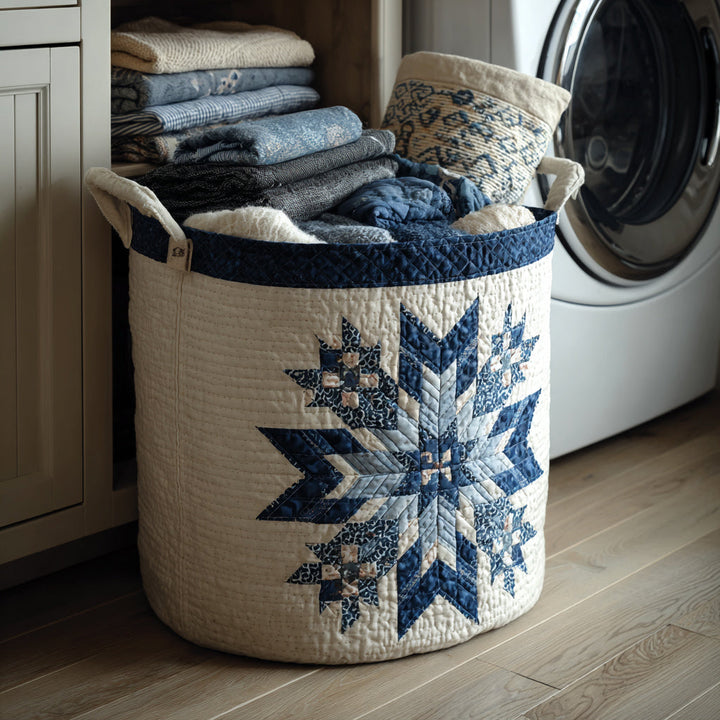 Snowflake | Quilted Laundry Basket