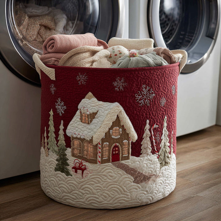 Snowy Spirit | Quilted Laundry Basket