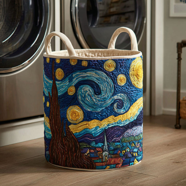 Star Pattern | Quilted Laundry Basket