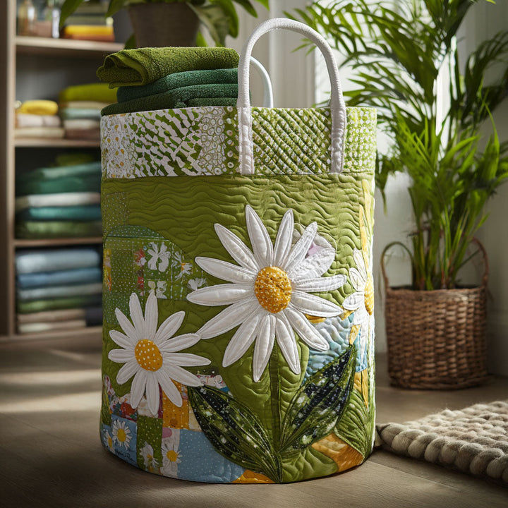 Sunny Stems | Quilted Laundry Basket