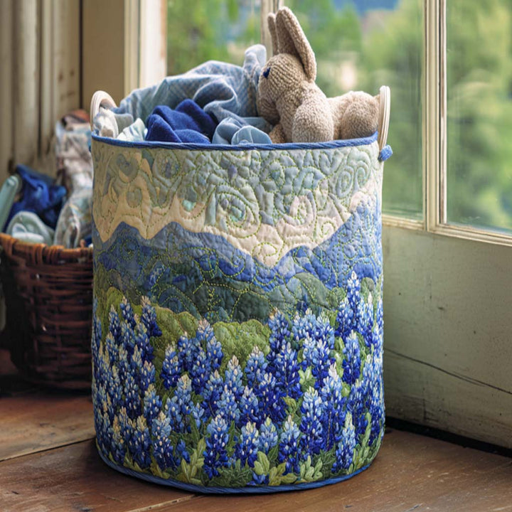 Texas Spring | Quilted Laundry Basket