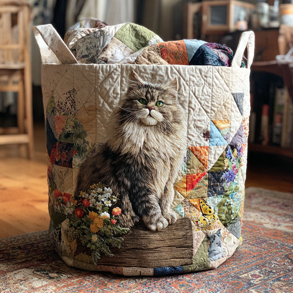The Whisker Band | Quilted Laundry Basket