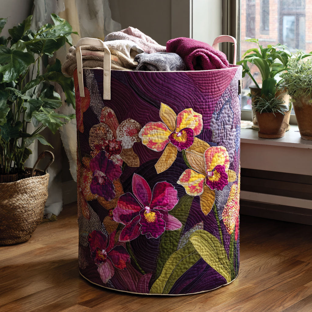 Tropical Velvet | Quilted Laundry Basket