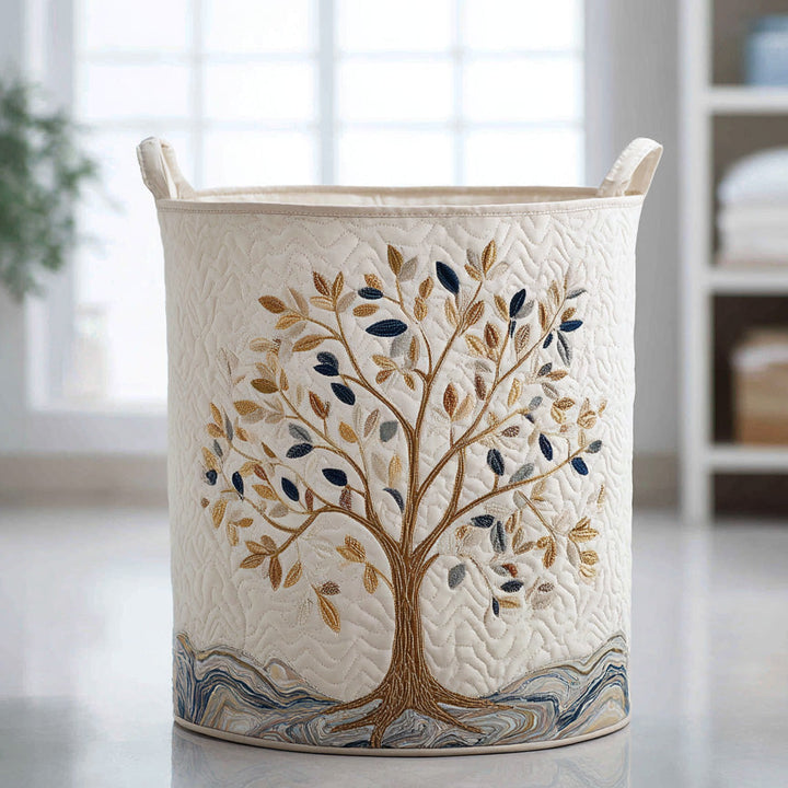 Vital Bloom | Quilted Laundry Basket