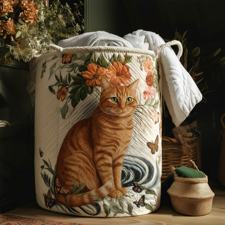 Warm Yellow | Quilted Laundry Basket