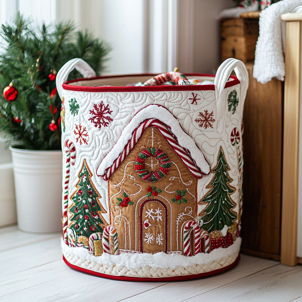 Winter Spirit | Quilted Laundry Basket