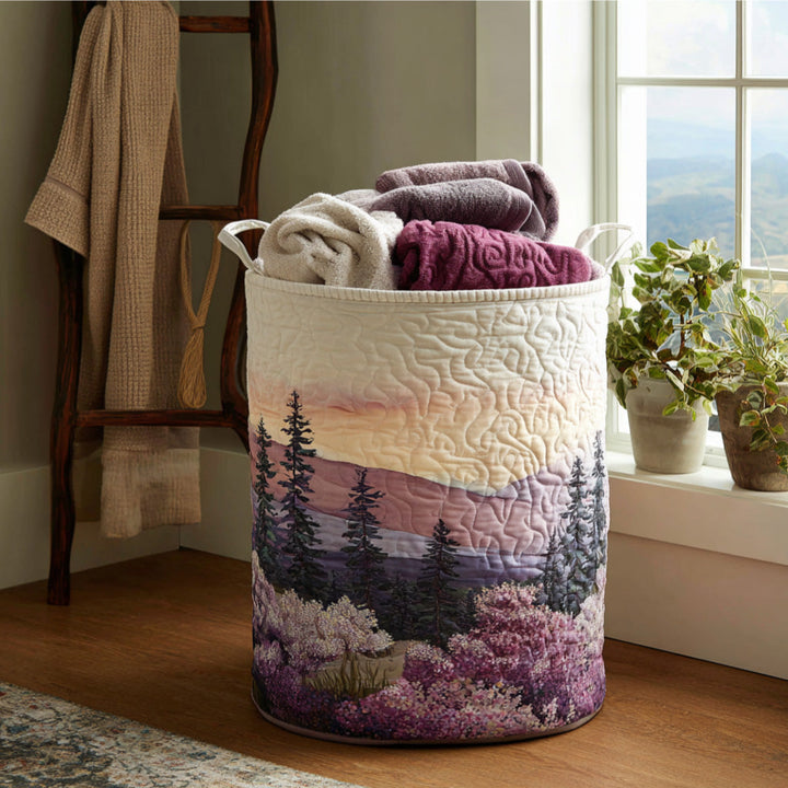 Wisteria Winds | Quilted Laundry Basket