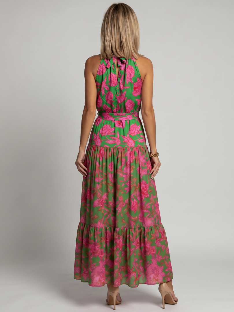 Eithne - Draped Halter Midi Dress