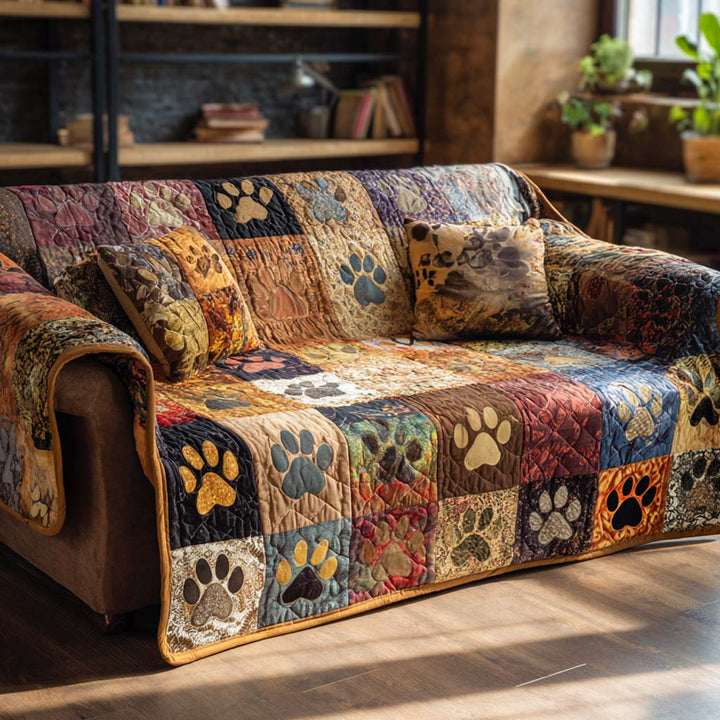 Rustic Paws Quilted Sofa Protector
