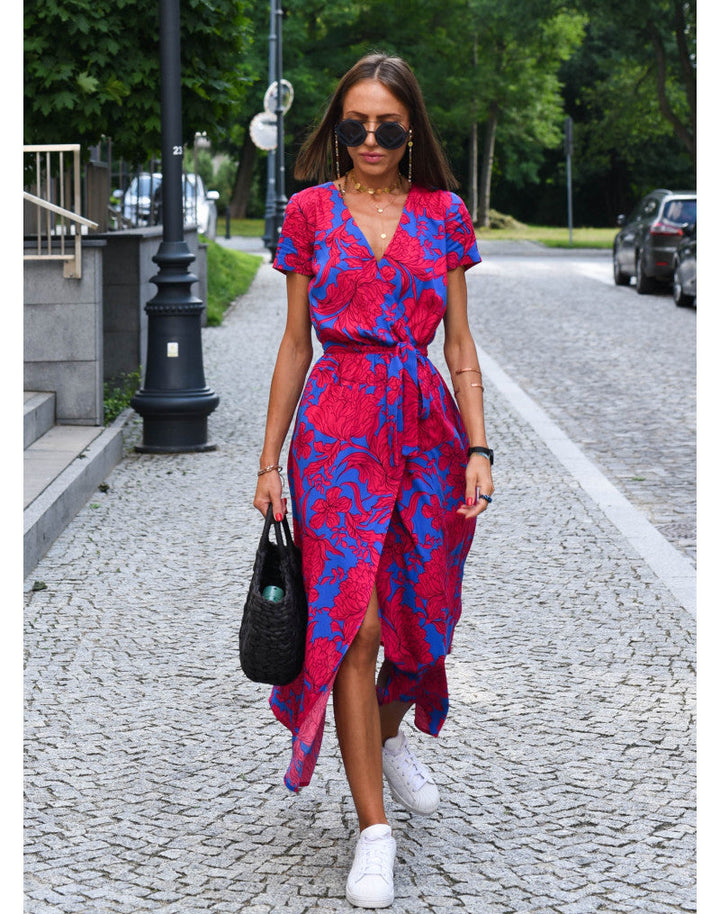 Medbh - Midi Dress with Floral Design