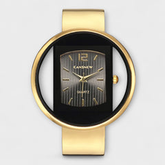 Doireann - Stylish Black and Gold Timepiece