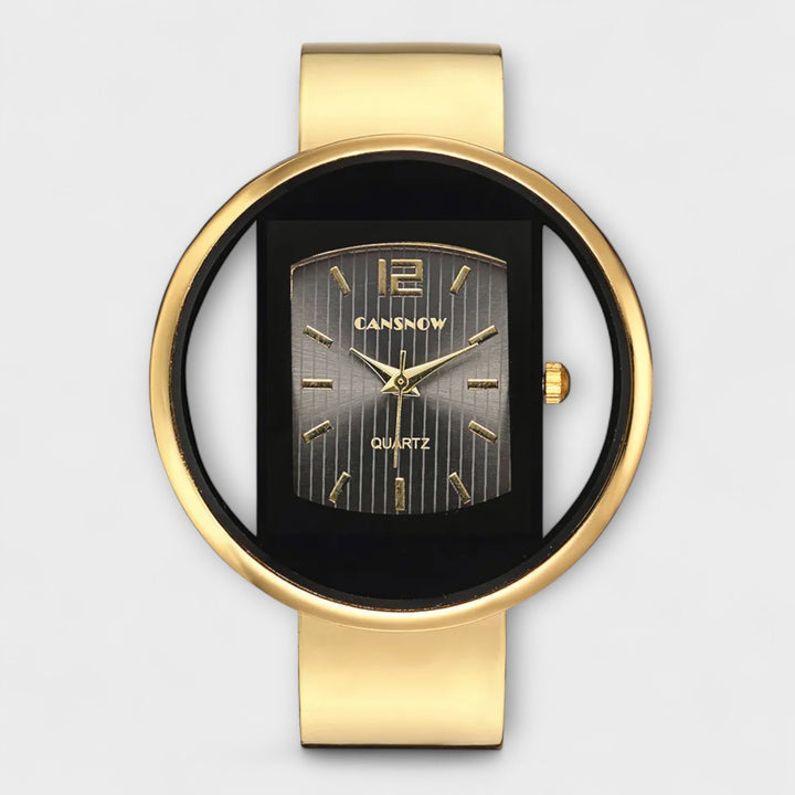 Doireann - Stylish Black and Gold Timepiece