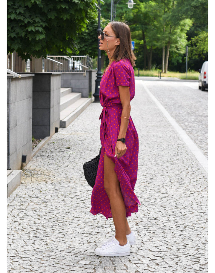 Medbh - Midi Dress with Floral Design