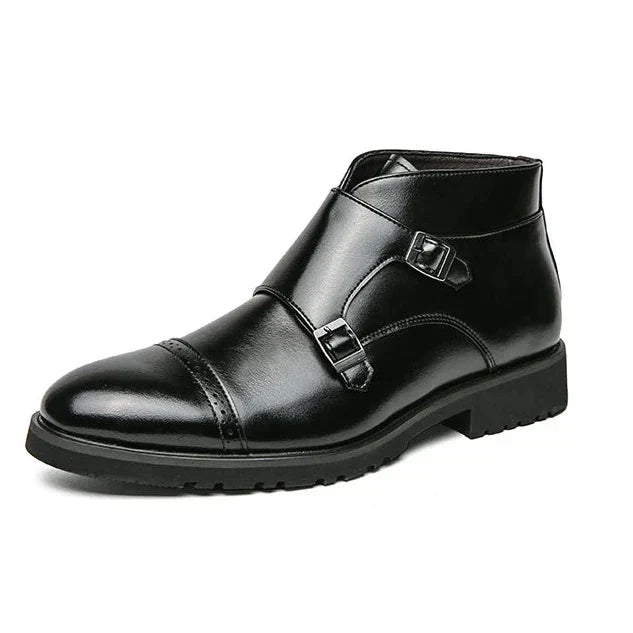 Cian - Dual Buckle Ankle Boots