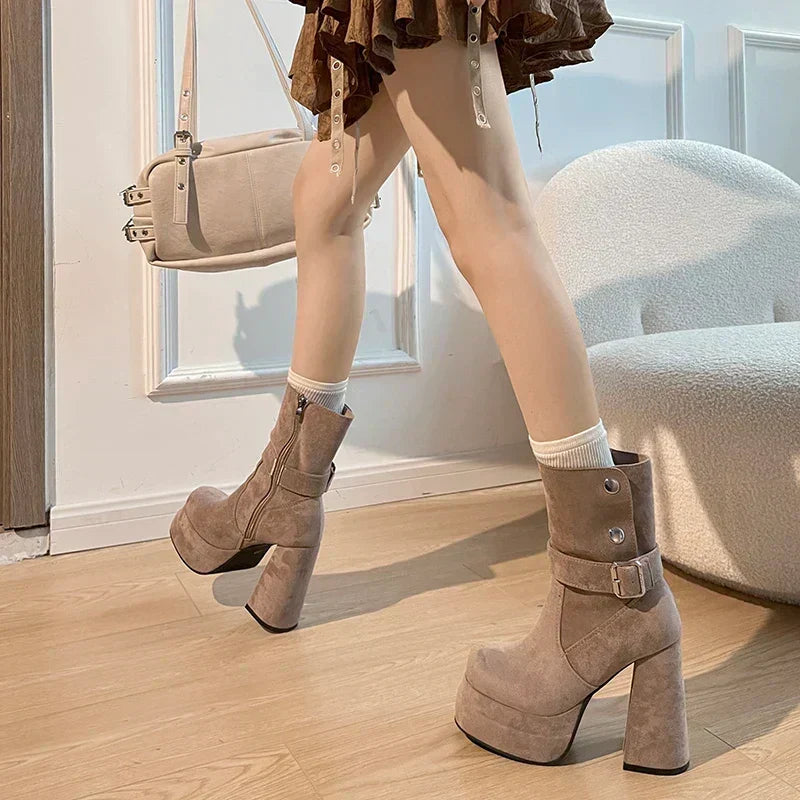 Kathleen - Striking Punk Ankle Boots