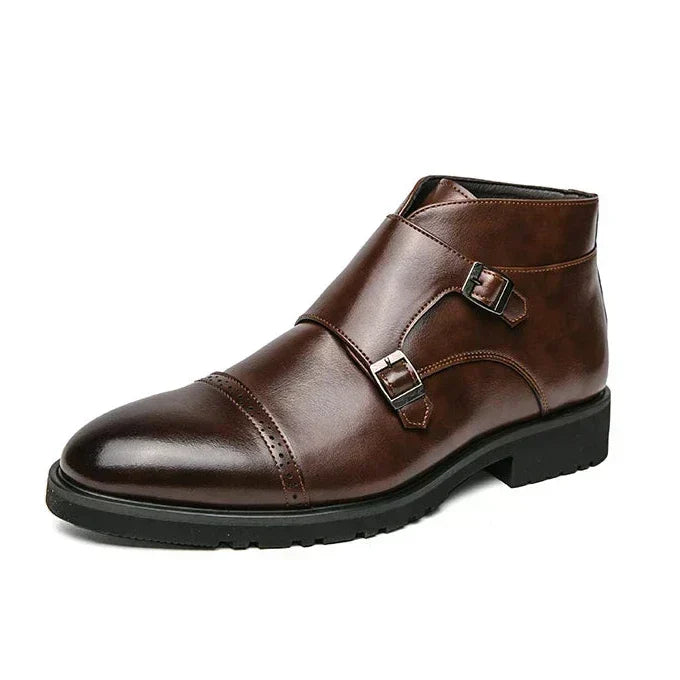 Cian - Dual Buckle Ankle Boots