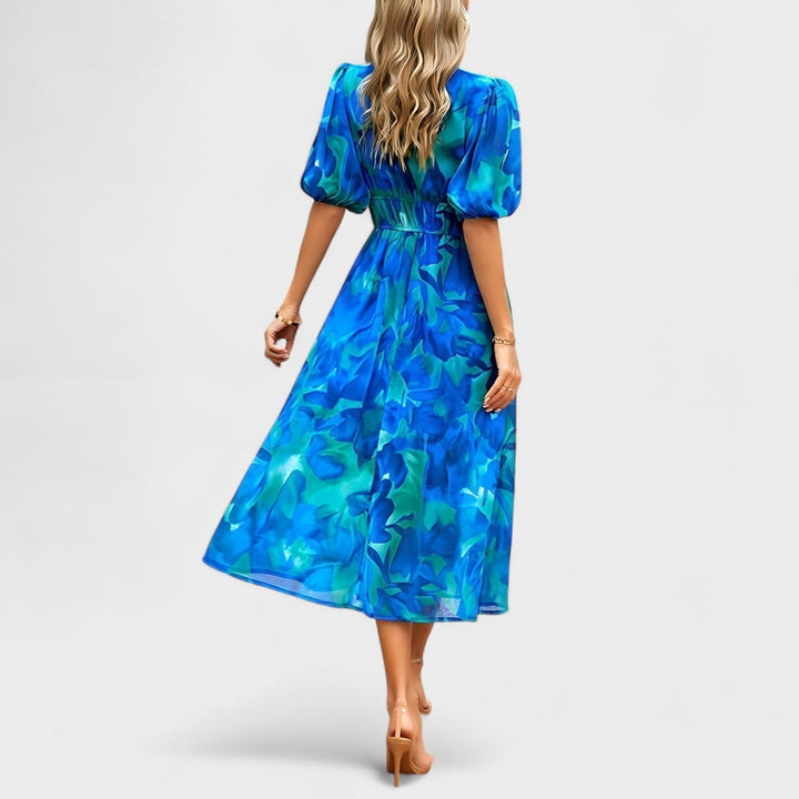 Fiona - Floral Print Midi Dress