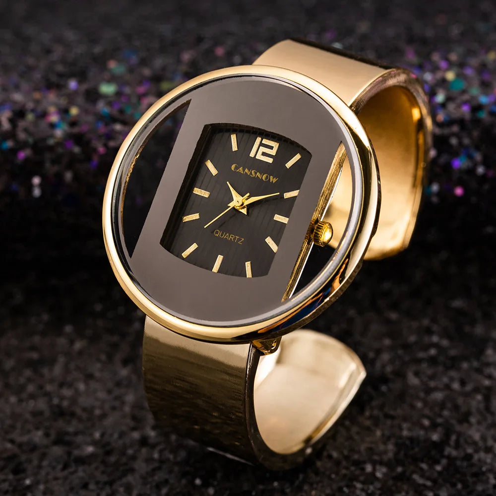 Doireann - Stylish Black and Gold Timepiece