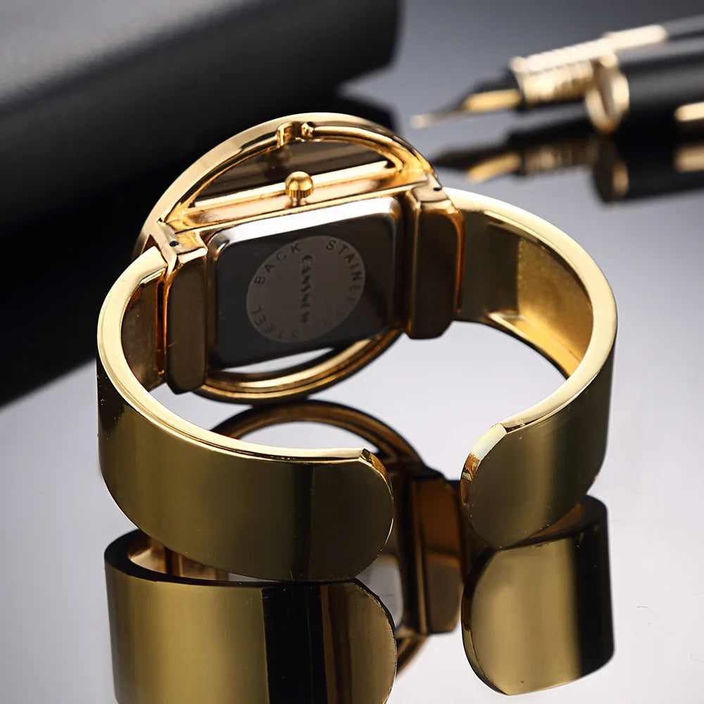 Doireann - Stylish Black and Gold Timepiece